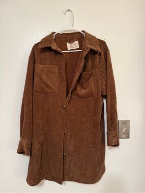 Ashley By 26 International Brown Corduroy Long Jacket